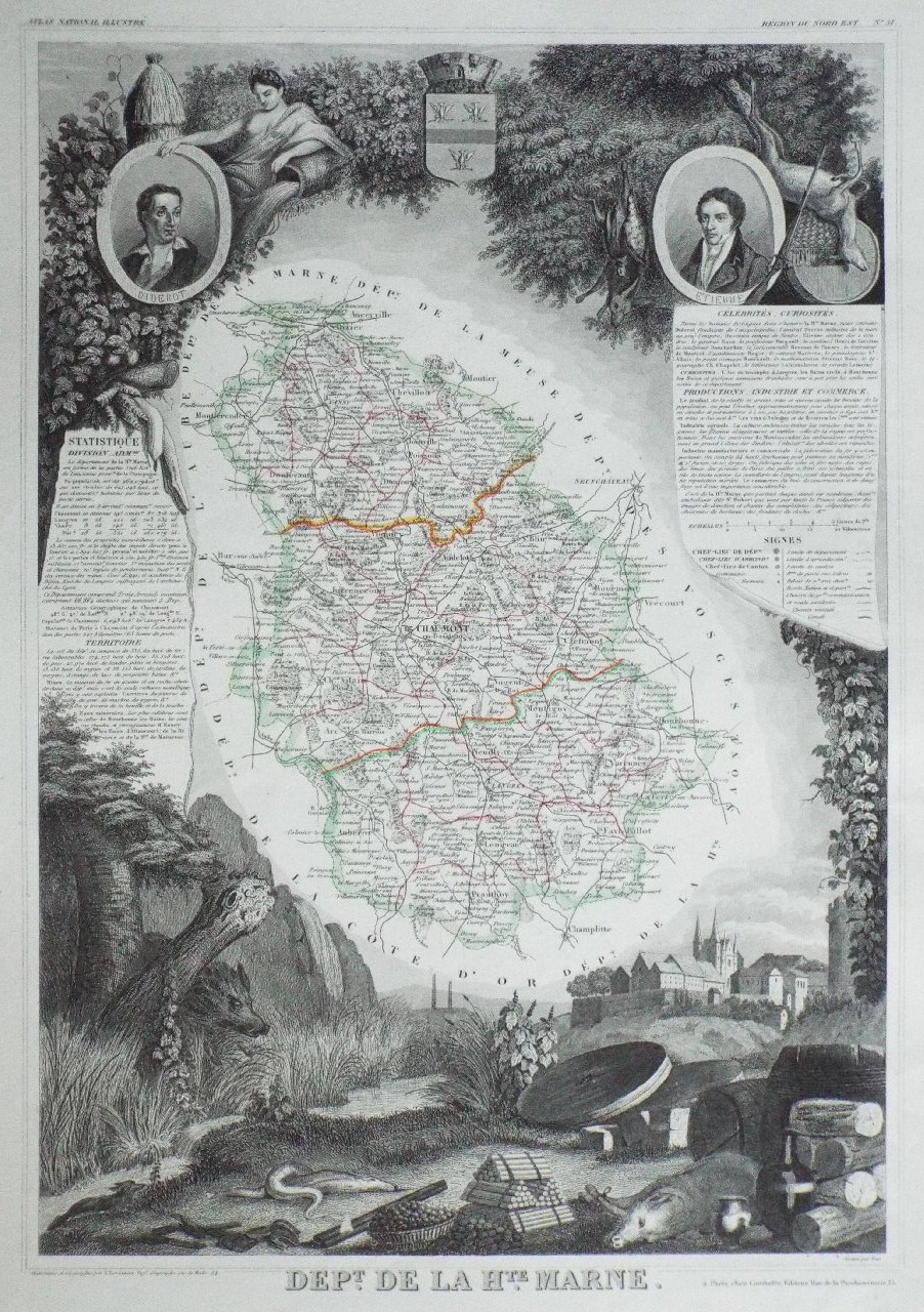 Map of Marne, Haute